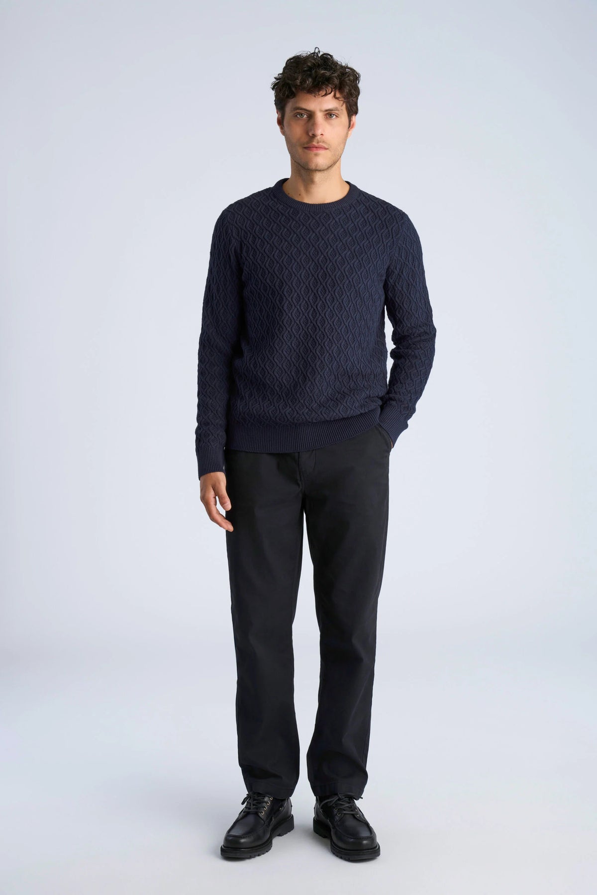 Recycle Knit Jumper Blue