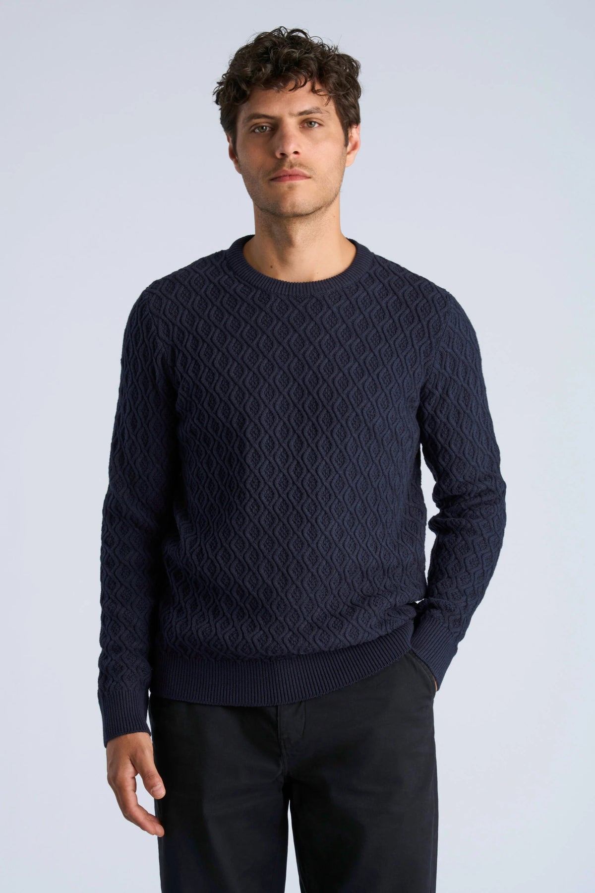 Recycle Knit Jumper Blue