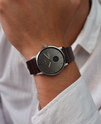 Smoky Falken Dark Brown Leather