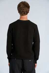 Structure O-neck Knit L/s Blk
