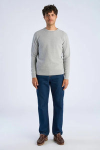 Structure O-neck Knit L/s Gry