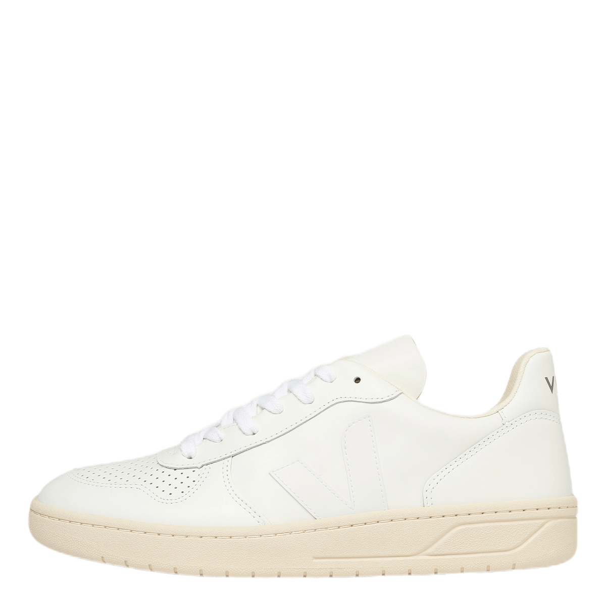 Mens V-10 Leather White