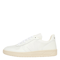 Mens V-10 Leather White