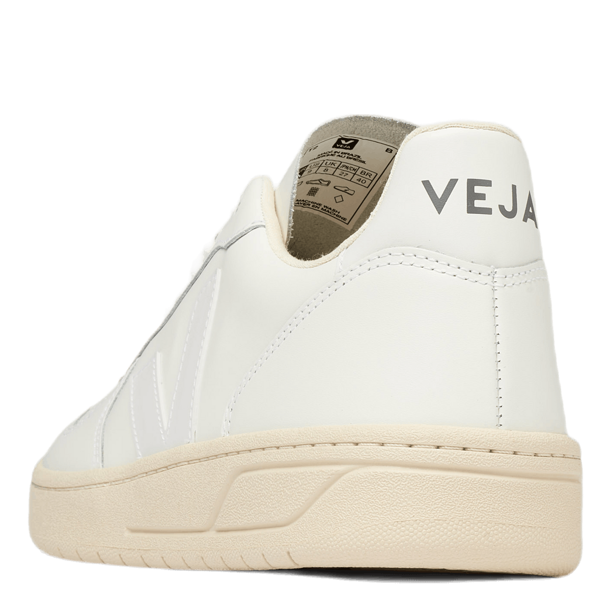 Mens V-10 Leather White