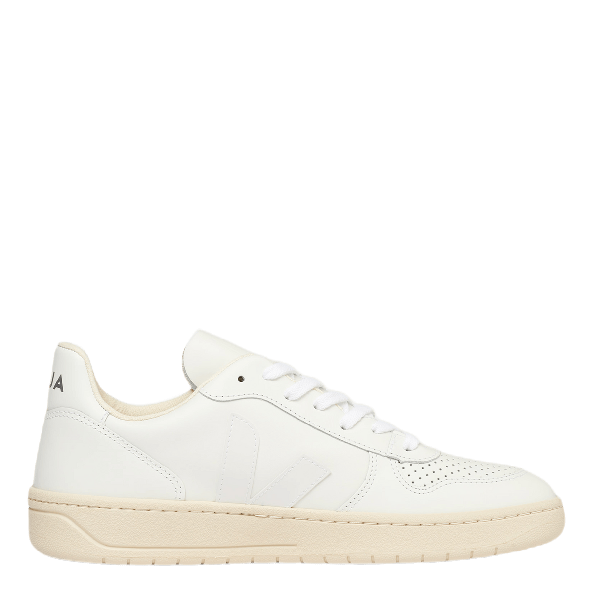 Mens V-10 Leather White