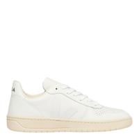 Mens V-10 Leather White