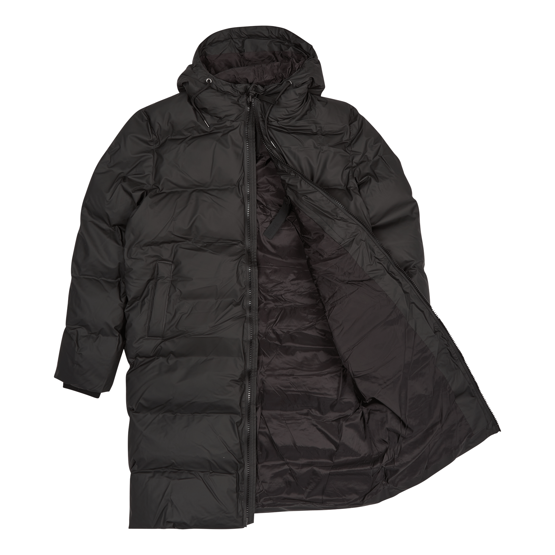 Rains puffer sales jacket long