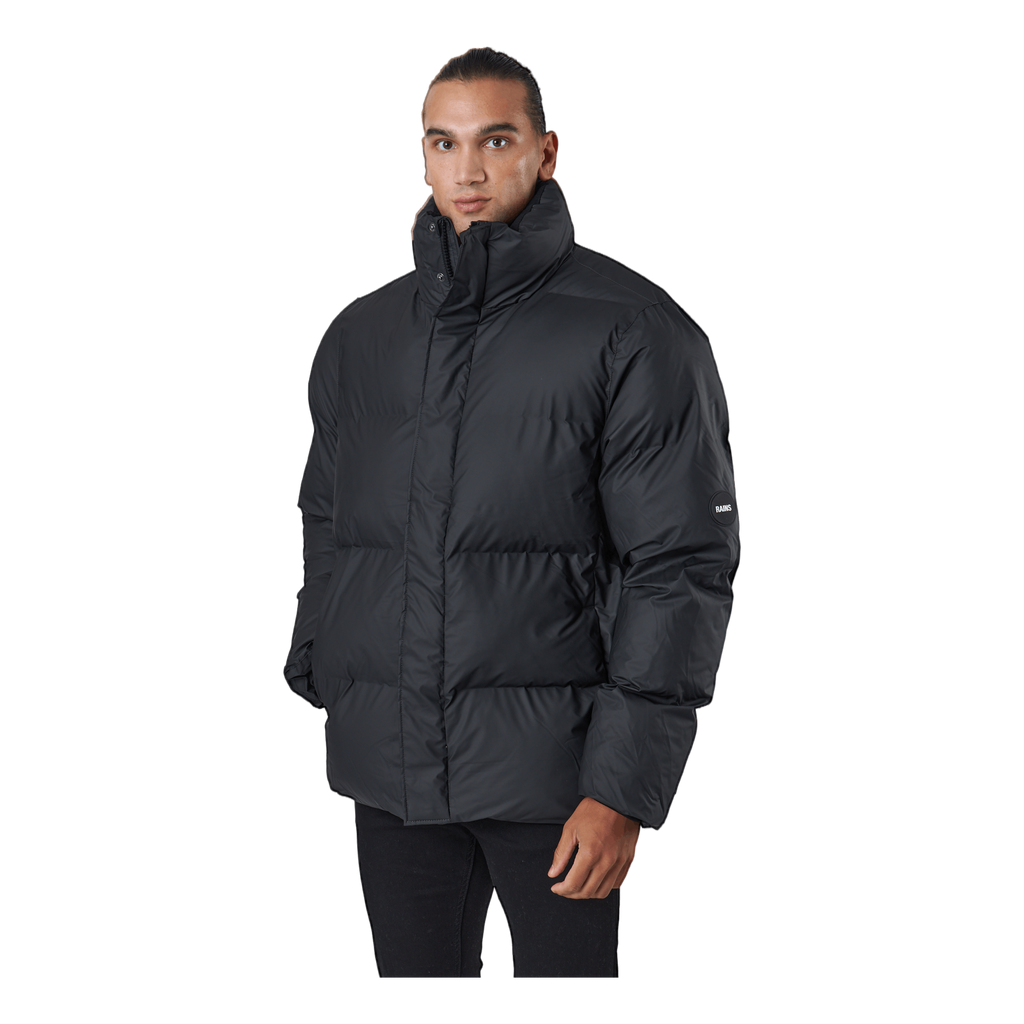Boxy Puffer Jacket Black Rains