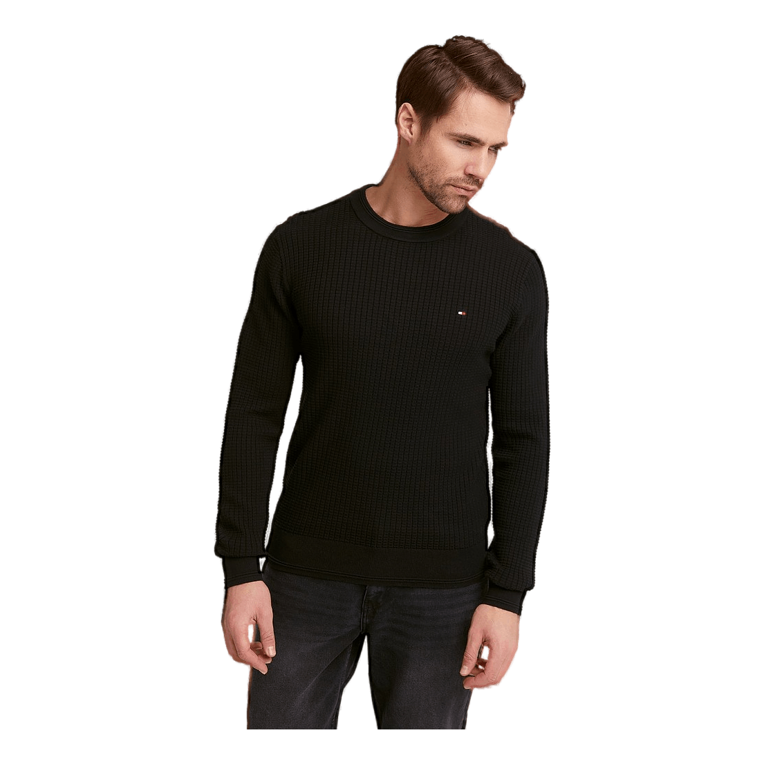 Tommy Hilfiger Grid Structure Crew Neck