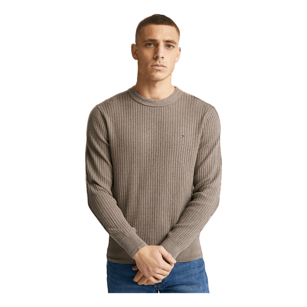 Tommy Hilfiger Grid Structure Crew Neck Nomad