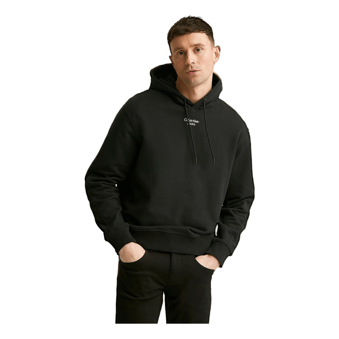 Calvin Klein Stacked Logo Hoodie Beh