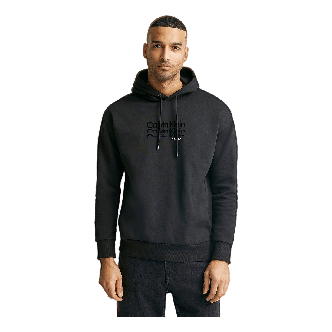 Calvin Klein Triple Logo Flock Comfort Hood Ck