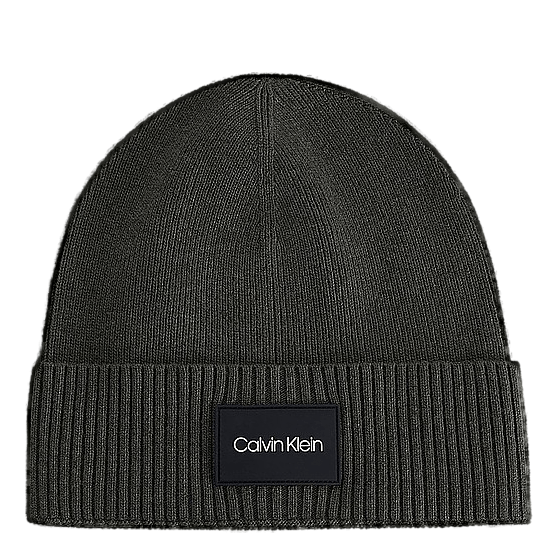 Calvin Klein Rtw Patch Rib Beanie Dark