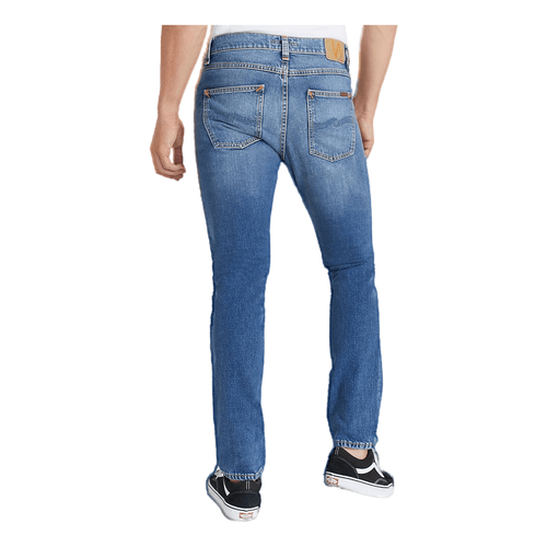 Nudie Jeans Men's Lean Dean Indigo Exile – Slim Tapered Organic Stretch Denim