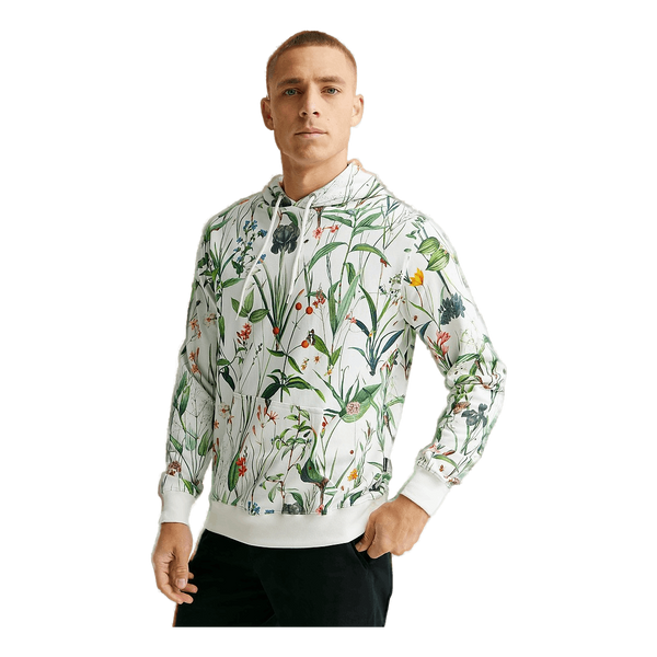 Hoodie Falun Flower Field Whisper White