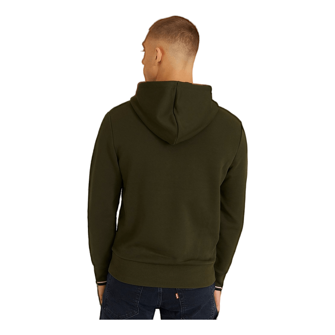 Fred Perry Tipped Hooded Sweatsh 408 Hunting