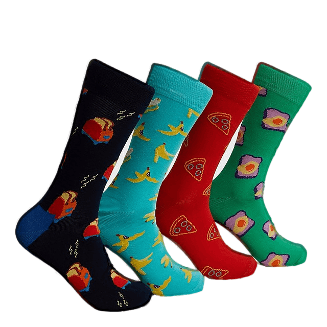 4-pack Food For Thought Socks Multi