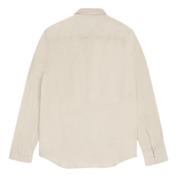 Cotton Linen Chest Pocket Shir Stony Beige