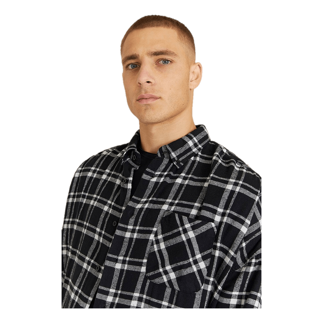 Boxy Flannel Shirt  Check