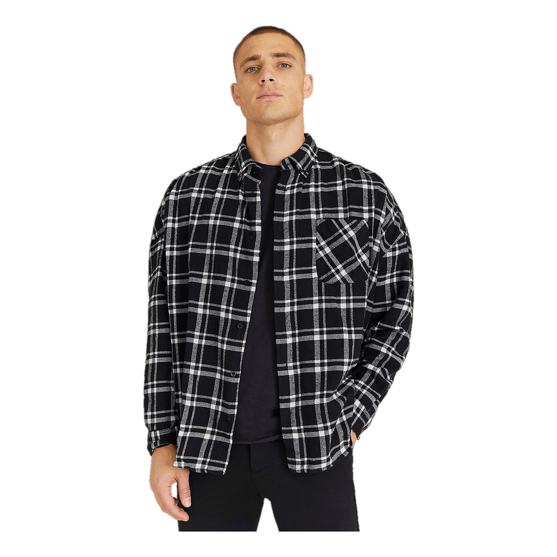 Boxy Flannel Shirt  Check