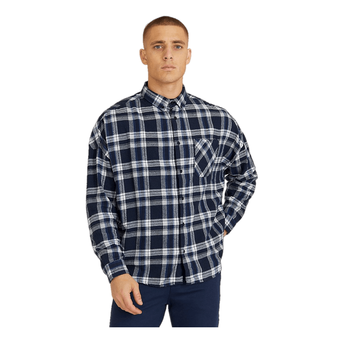 Boxy Flannel Shirt  Check