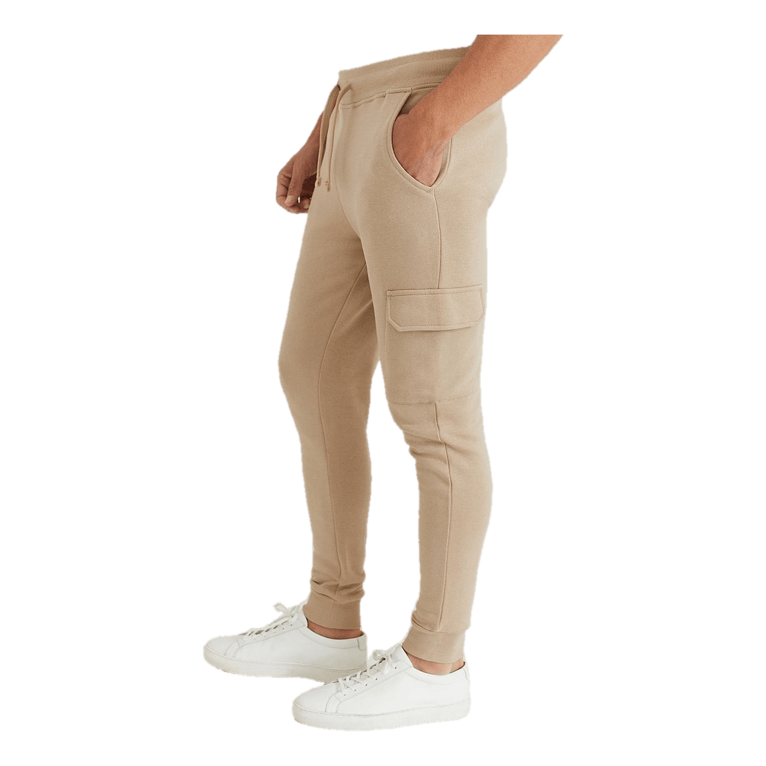 Skinny Cargo Sweatpants Greige