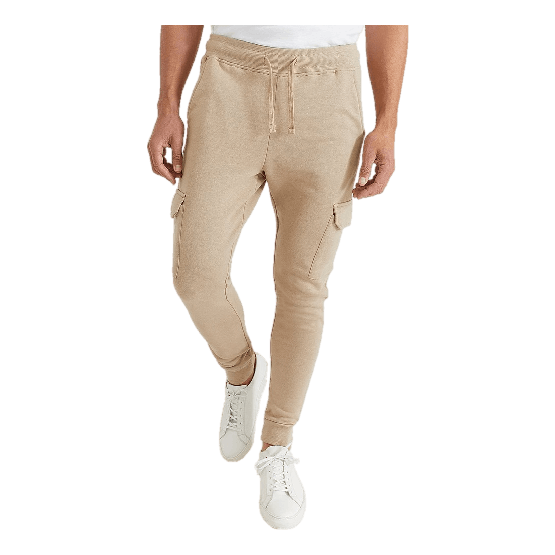 Skinny Cargo Sweatpants Greige