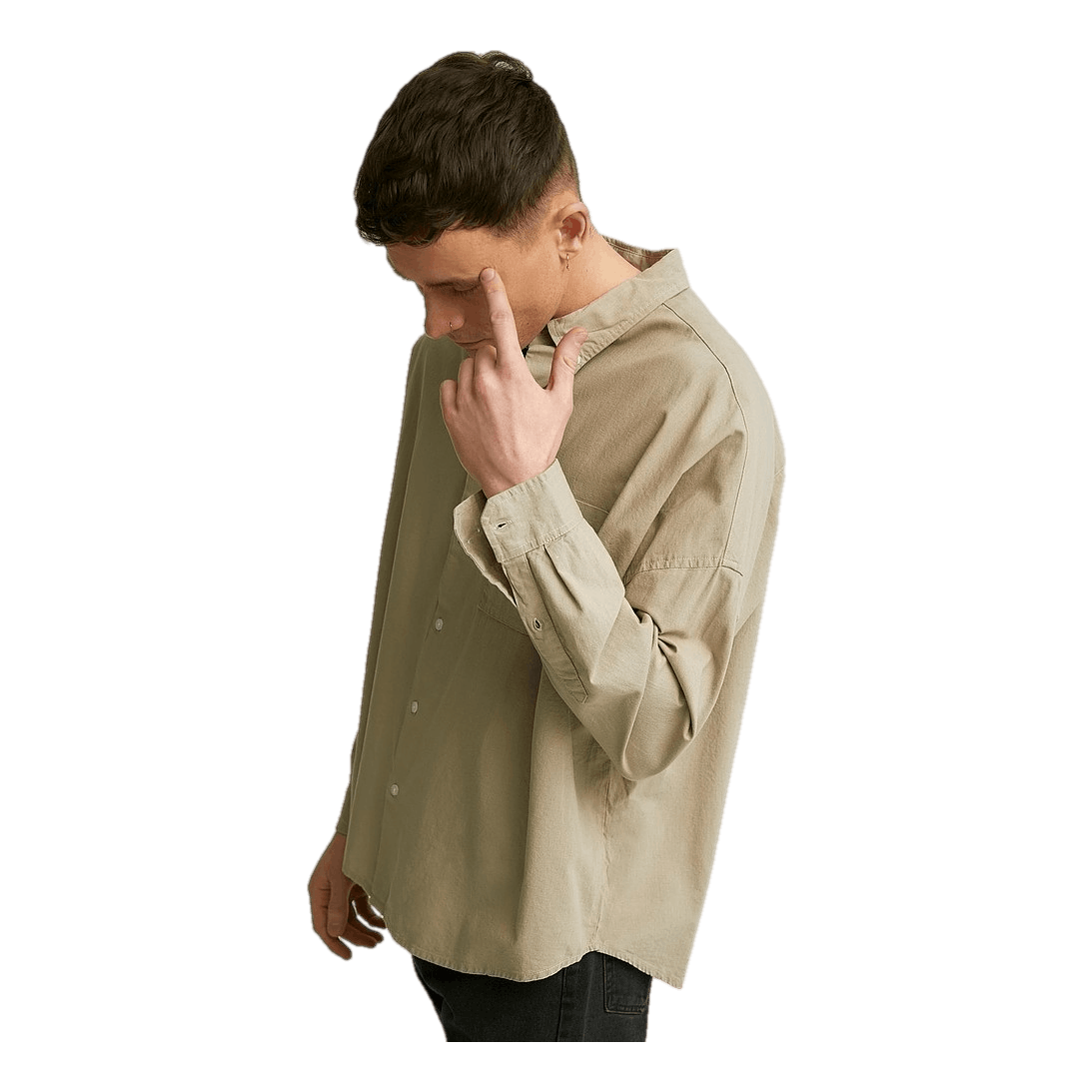 Boxy Linen Shirt Greige