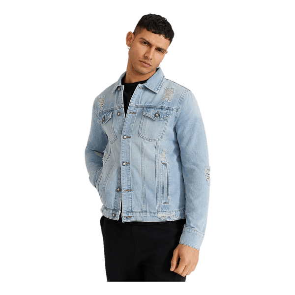 Destroyed Denim Jacket  Washed