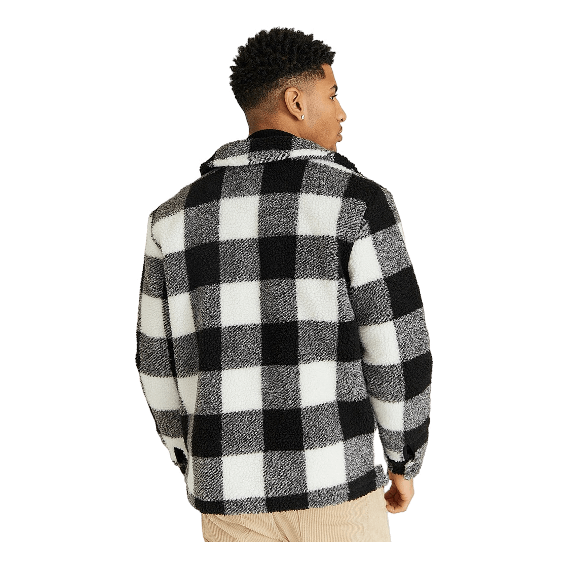 Check Heavy Pile Jacket  Check