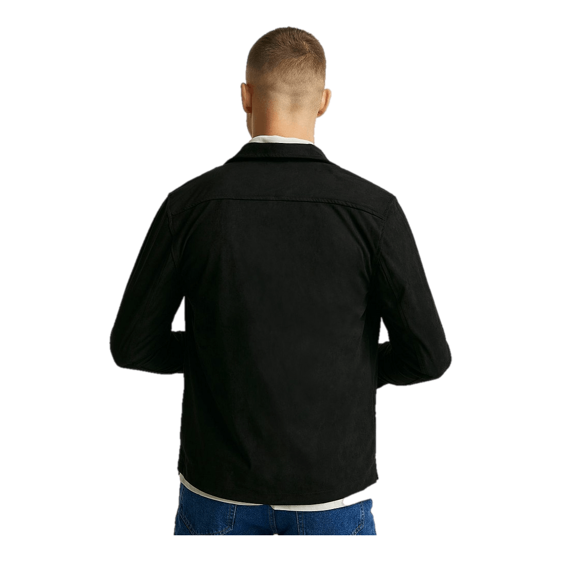 Fake Suede Zip Overshirt