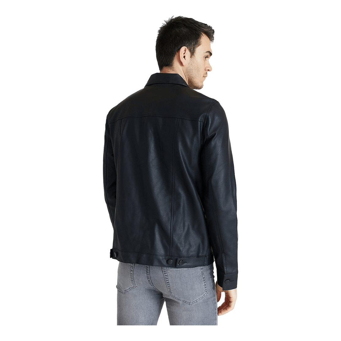 Trucker Jacket Fake Leather