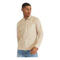 Fake Suede Zip Overshirt