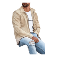 Fake Suede Zip Overshirt