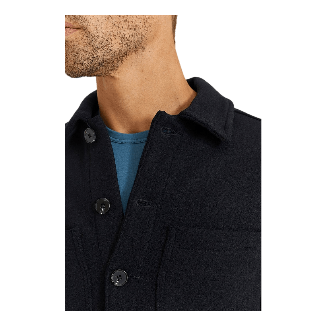 Studio Total Wool Overshirt With Pockets