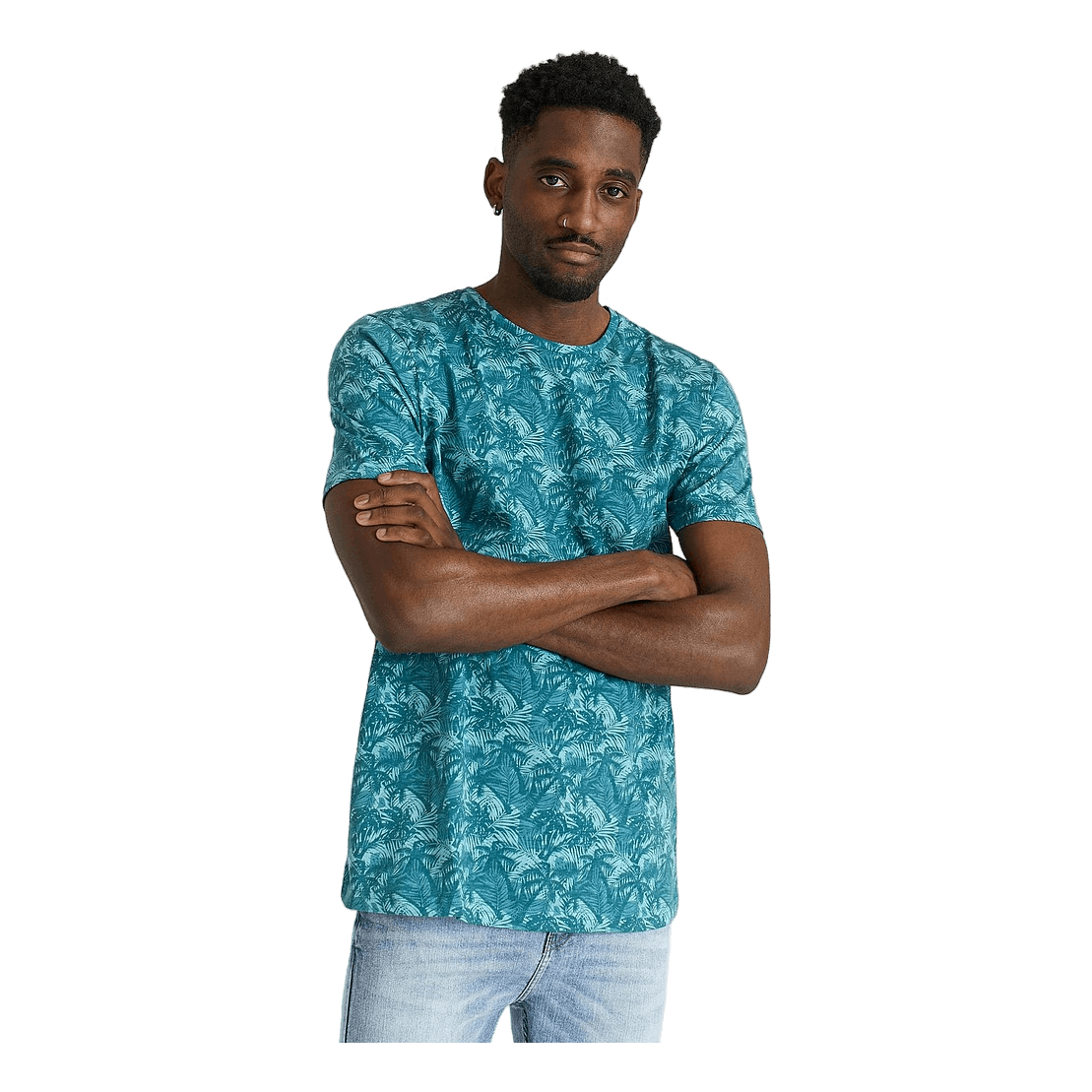 Studio Total Studio Total Printed Tee Turquoise Palm