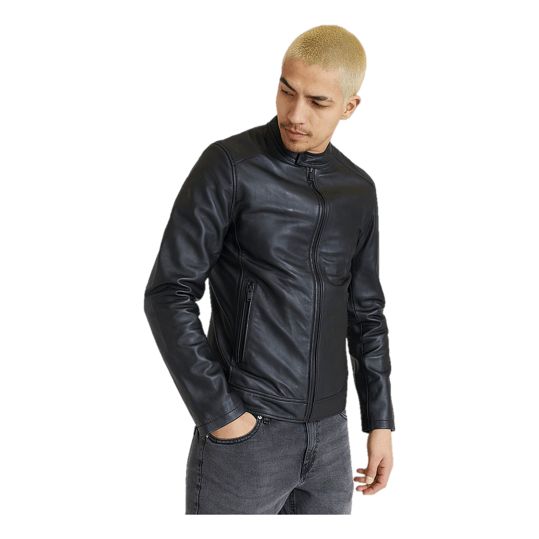 Studio Total Studio Total Clean Leather Racer Jacket