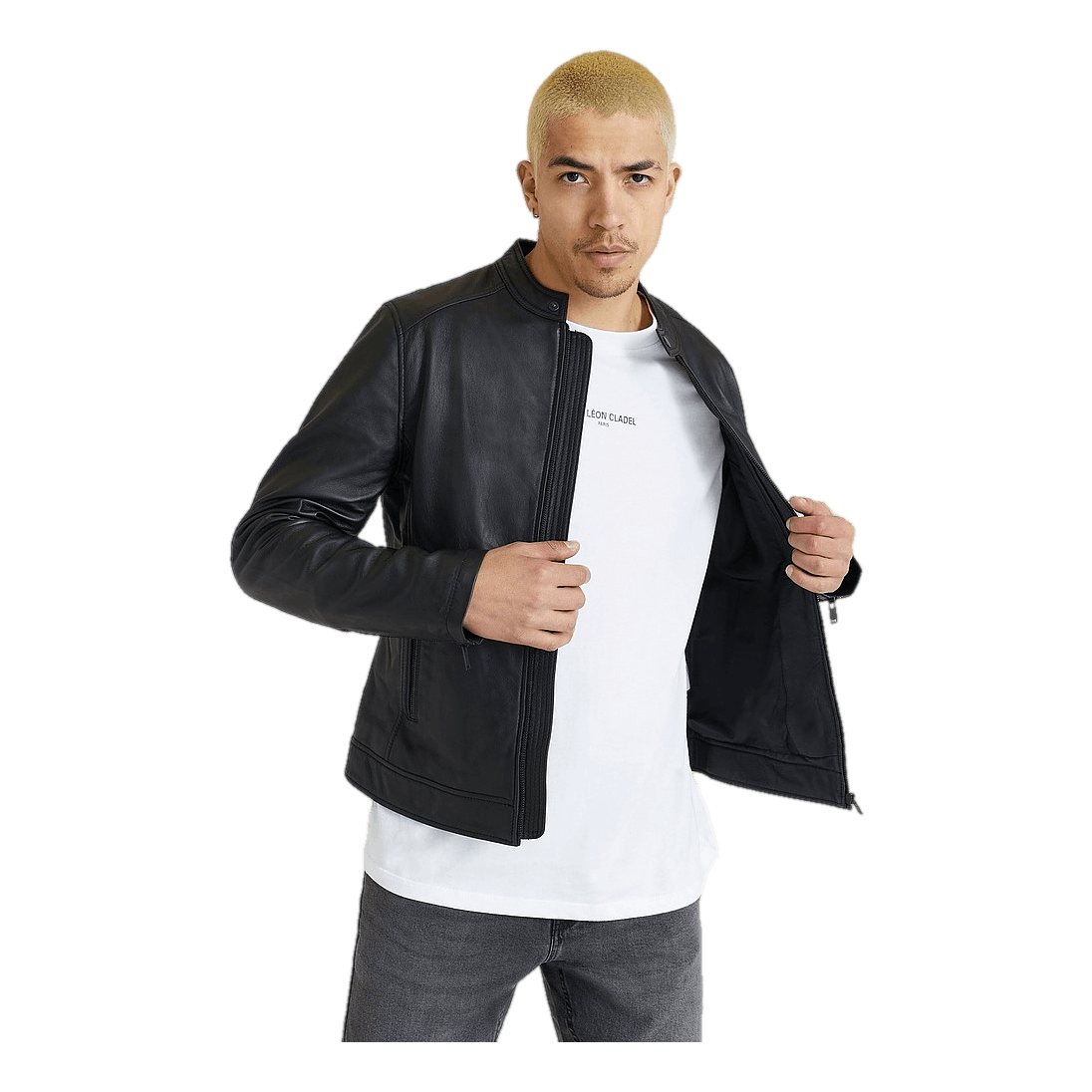 Studio Total Studio Total Clean Leather Racer Jacket