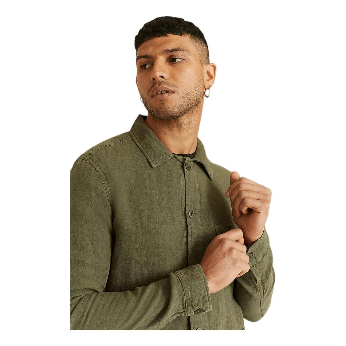 Studio Total Studio Total Linen Overshirt Army