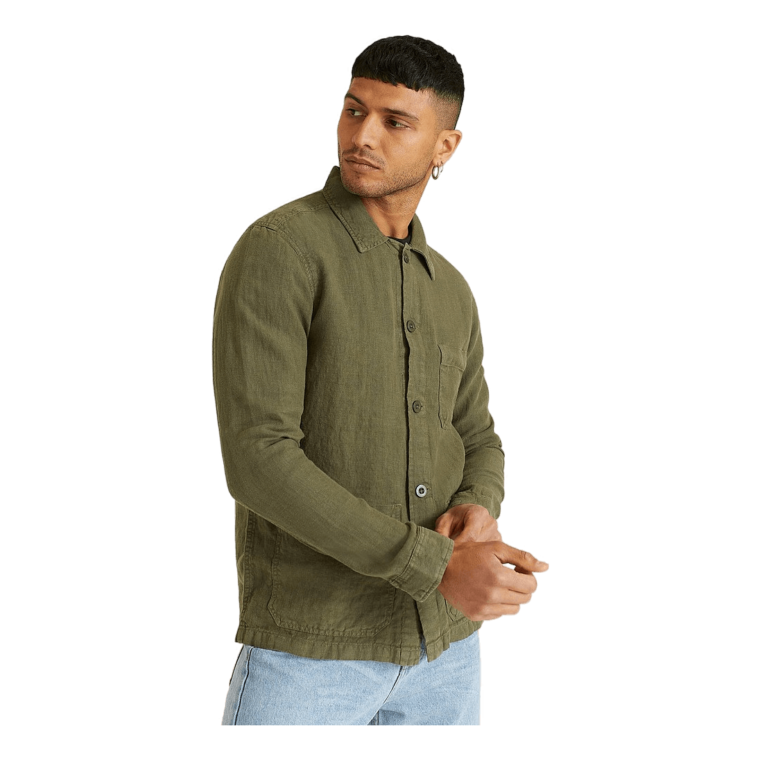 Studio Total Studio Total Linen Overshirt Army