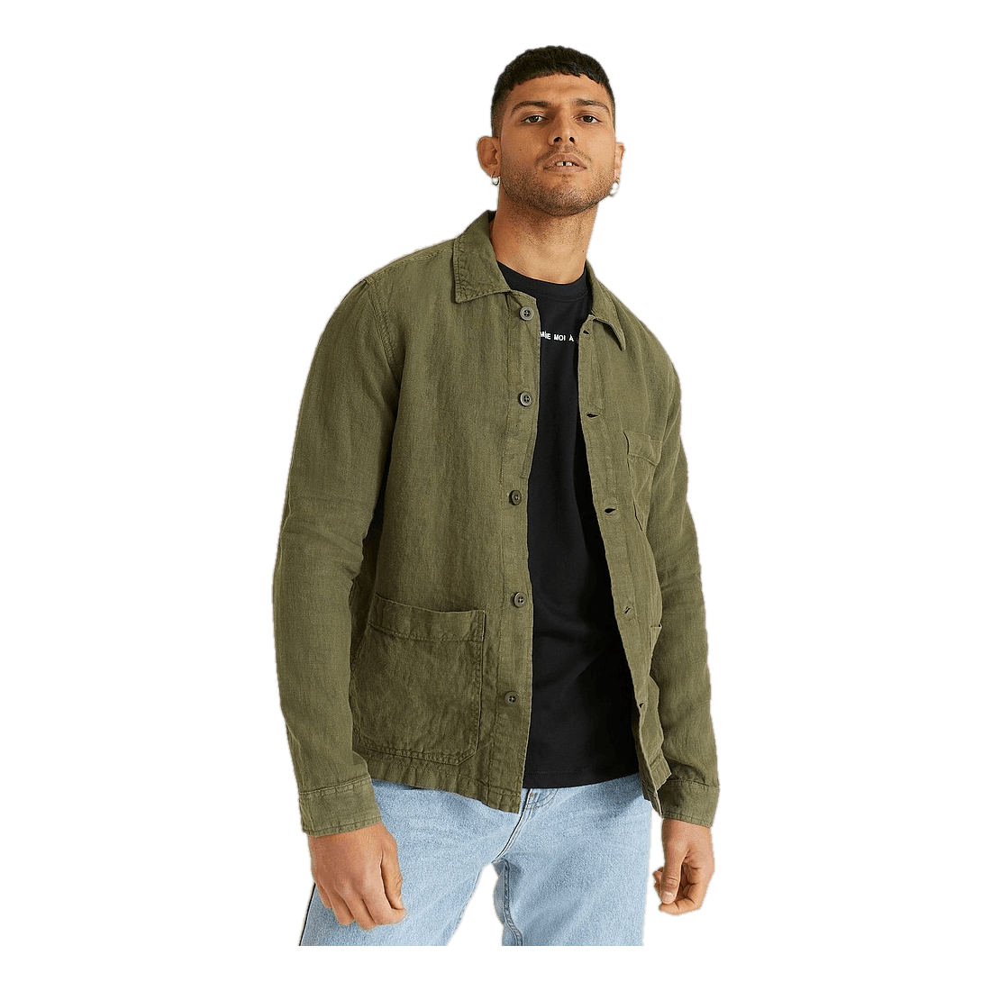 Studio Total Studio Total Linen Overshirt Army