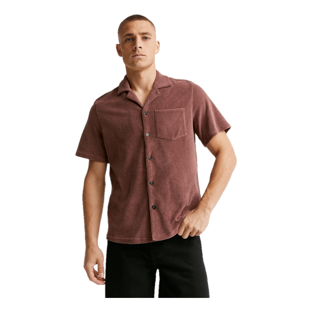 Studio Total Studio Total Terry Camp Shirt Plum