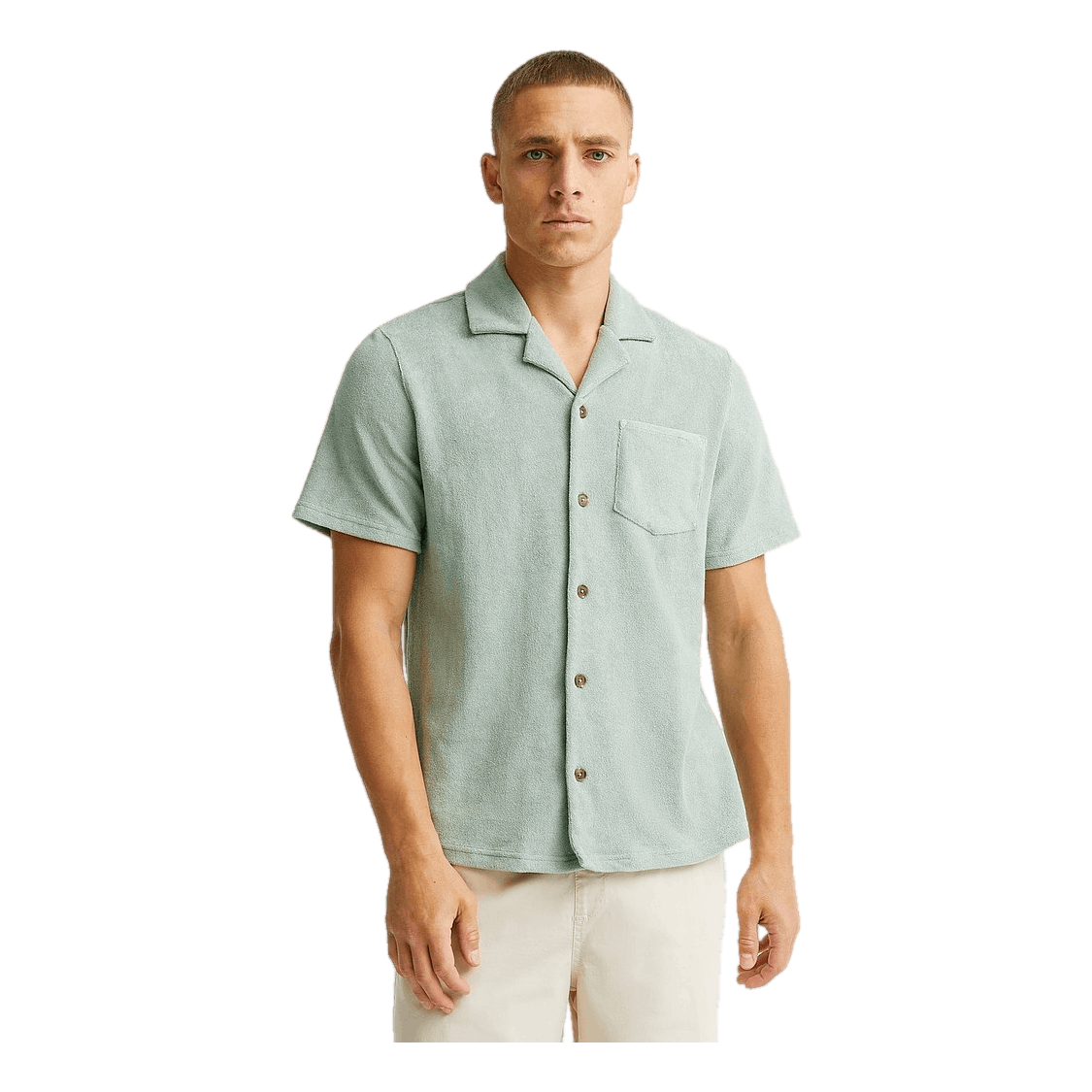 Studio Total Studio Total Terry Camp Shirt Dk Mint