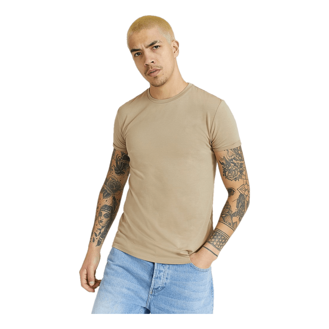 Slim Ss Tee Nougat