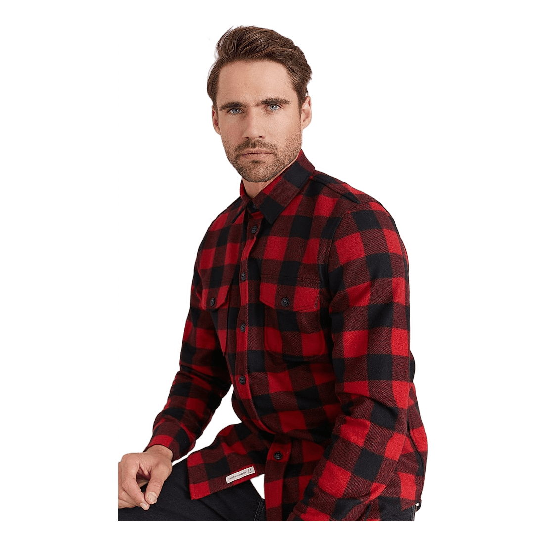 Alaskan Melton Wool Overshirt Red Buffalo