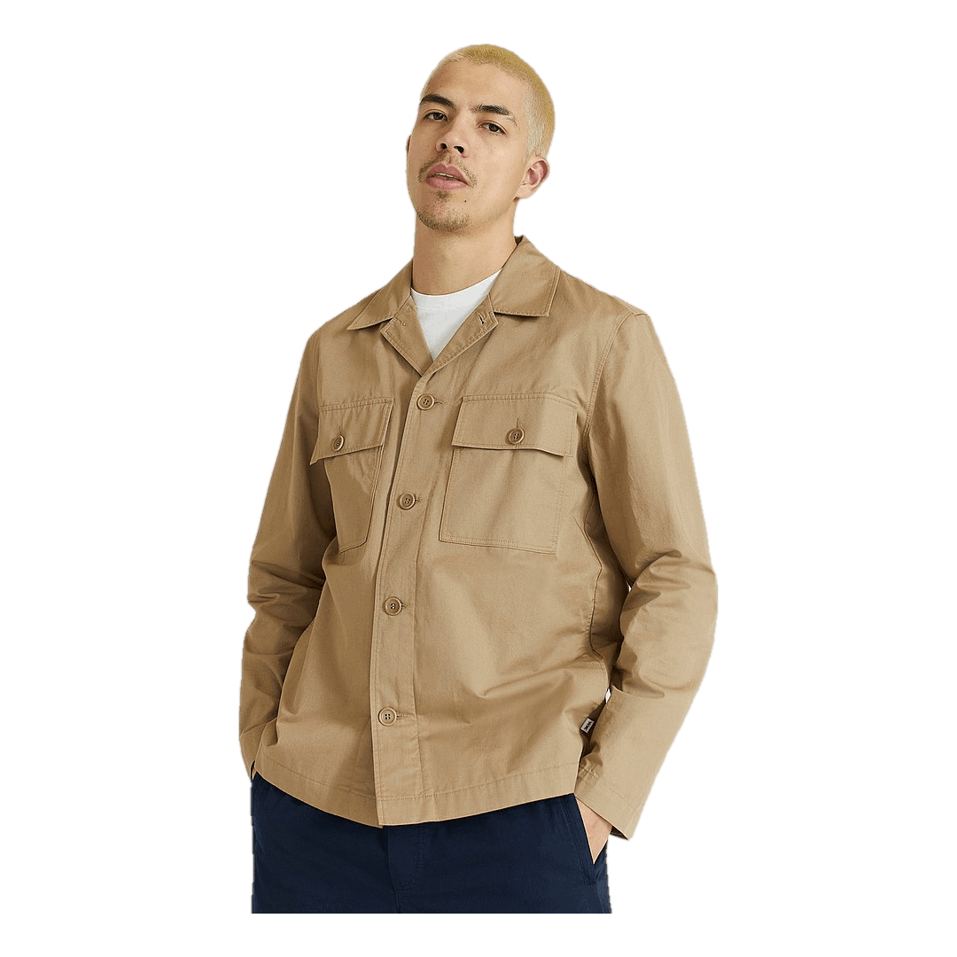 Fabian Twill Overshirt Khaki