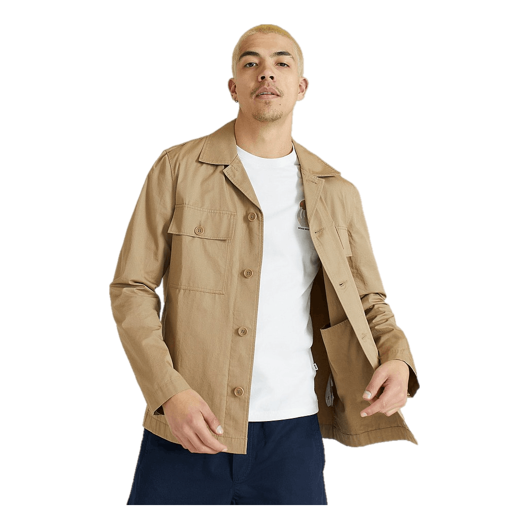 Fabian Twill Overshirt Khaki