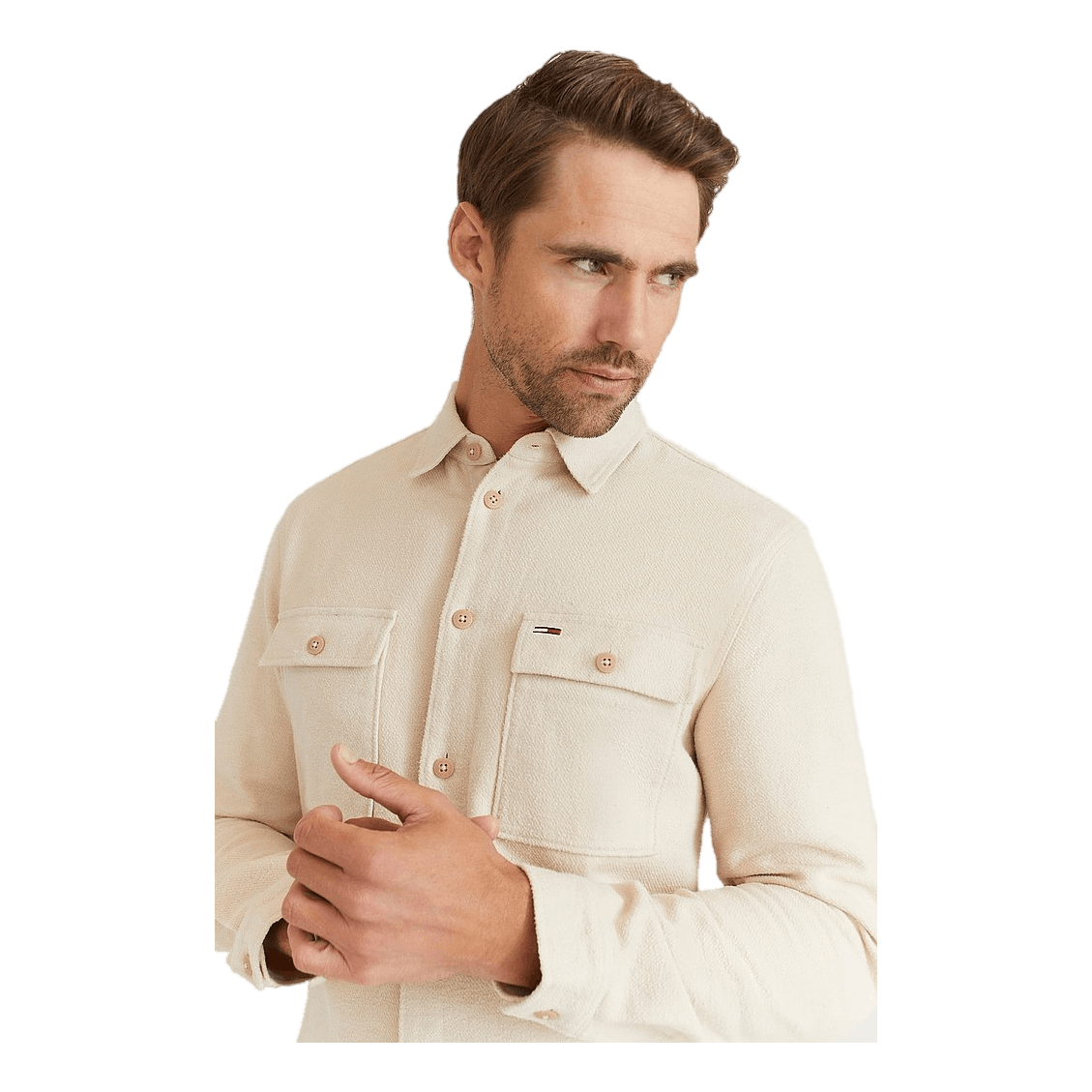 Tommy Hilfiger Tjm Soft Overshirt Smooth Stone