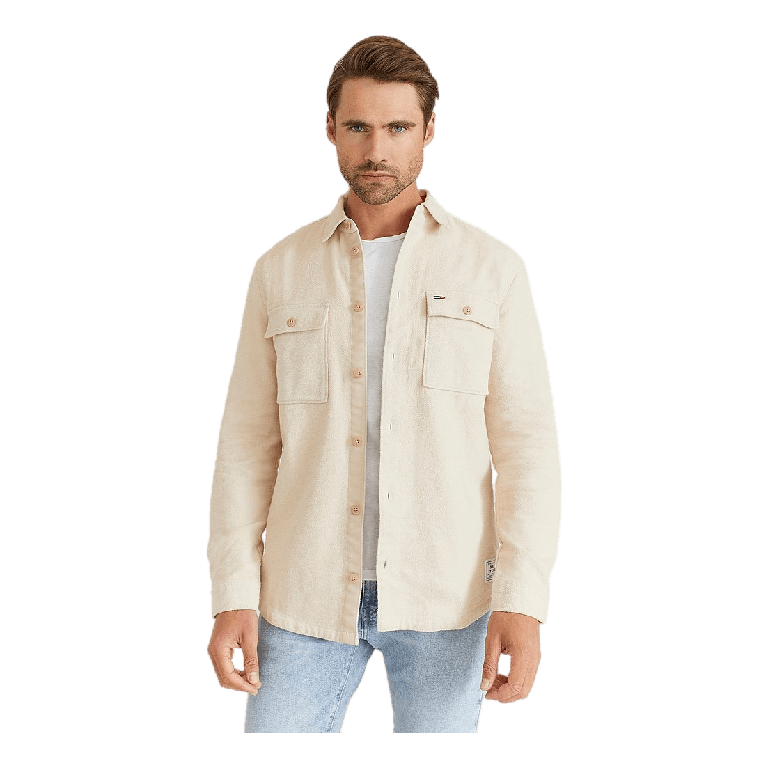 Tommy Hilfiger Tjm Soft Overshirt Smooth Stone