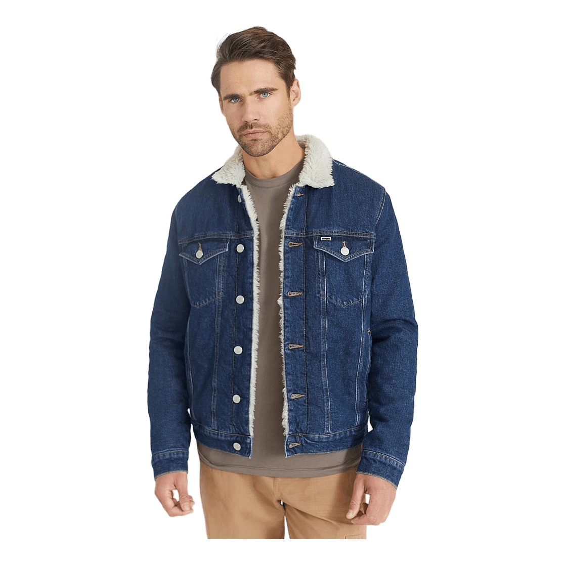 Tommy Hilfiger Rglr Sherpa Trkr Jckt Be551 Db Denim Dark